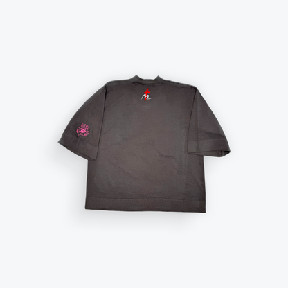 TM Brooklyn NYC Blooming Eye Flower Dark Grey Classic  Oversized Tee